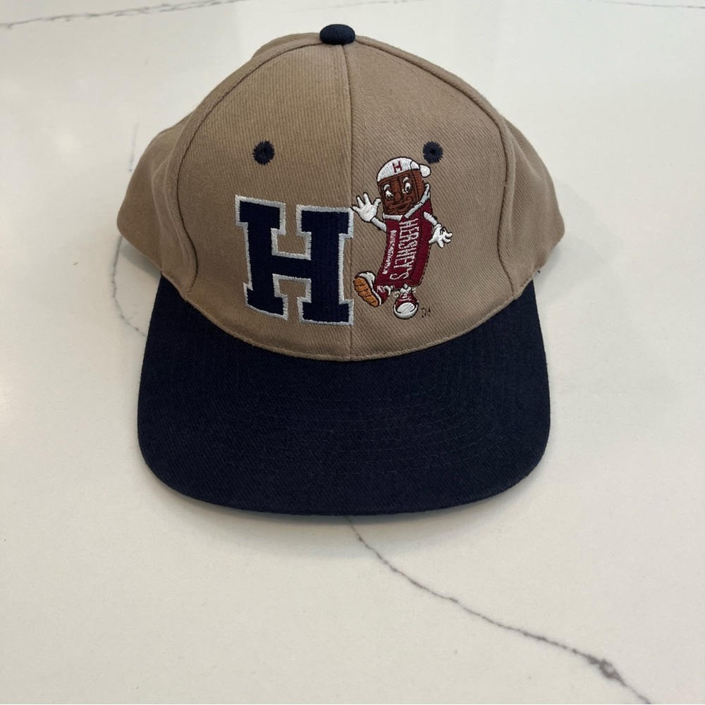 Hershey Milk Chocolate Adjustable Baseball Cap Hersey Park, Khaki & Navy